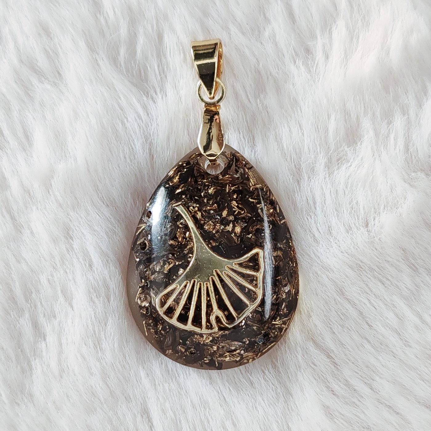 Pendentif orgone Ginkgo