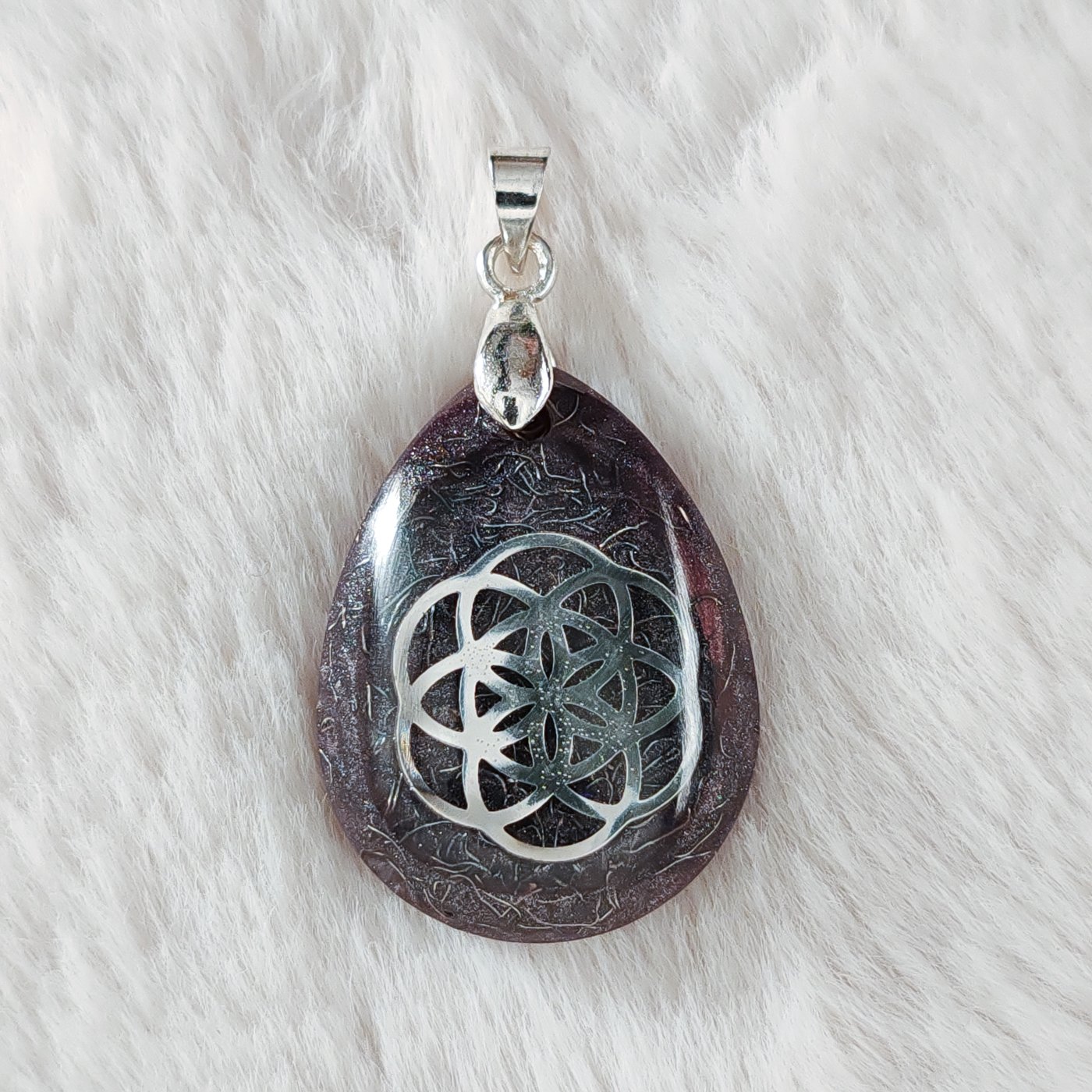 Pendentif orgone Fleur de vie